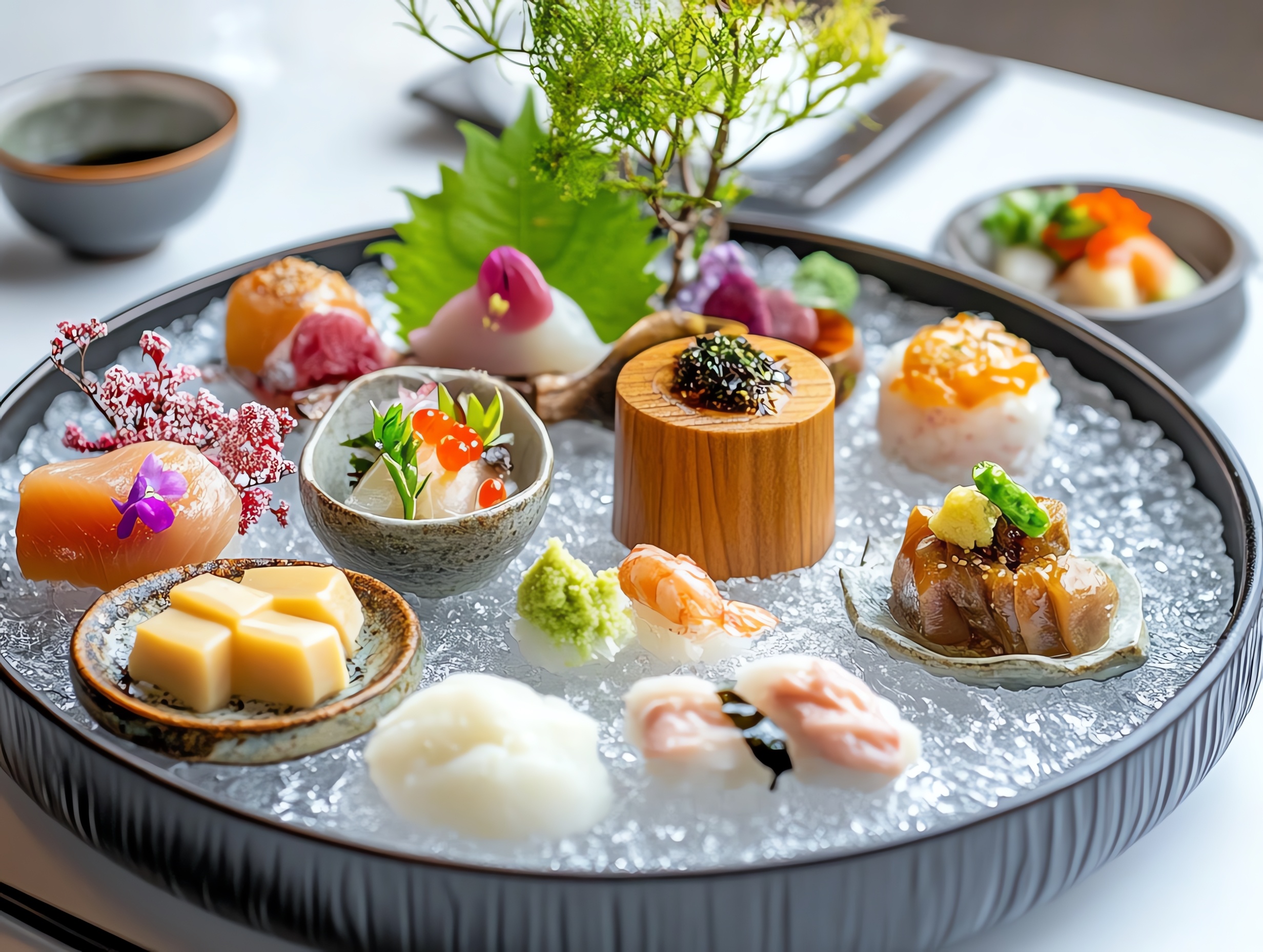 竹格子の窓辺席
